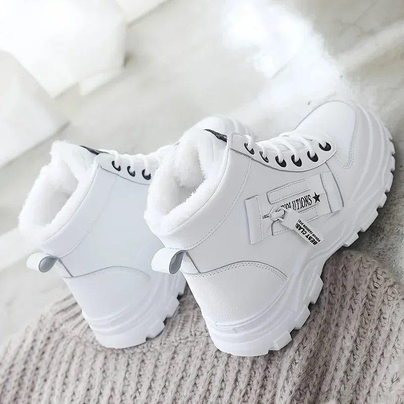 Designer Sneakers  Winter Plush Lined Warm Shoes