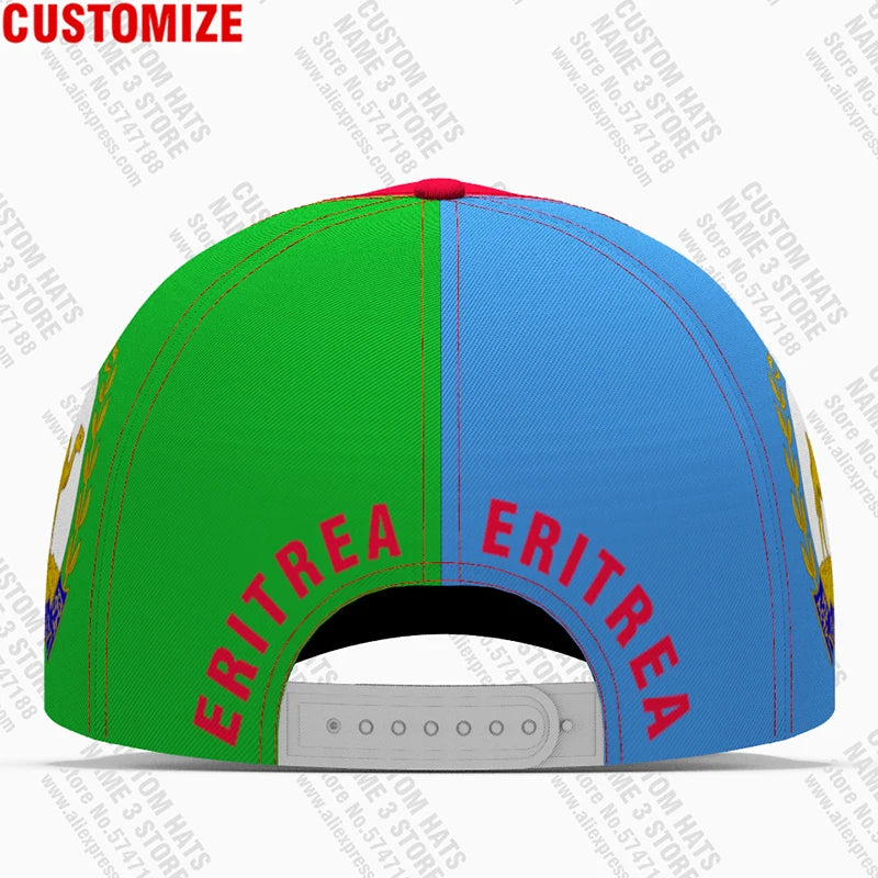 Eritrean 3D Custom Baseball Caps