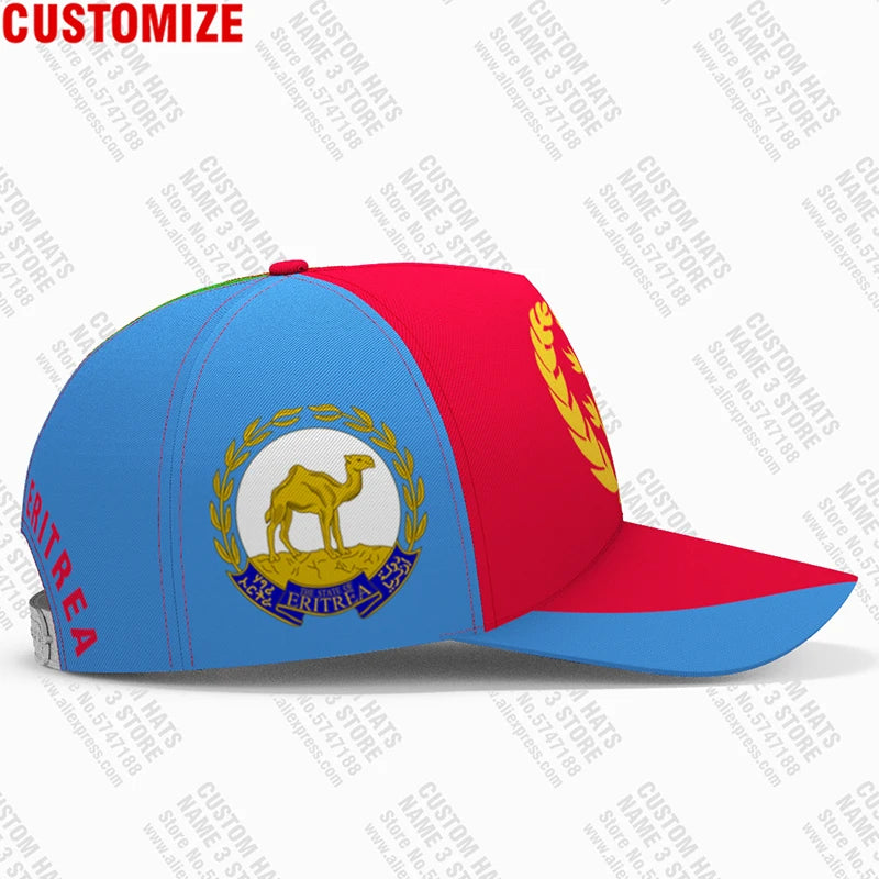 Eritrean 3D Custom Baseball Caps